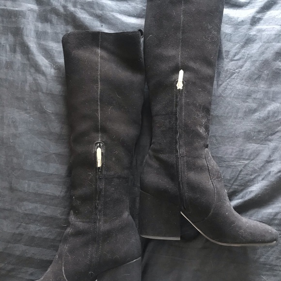 Black suede Sam Edelman boots - Picture 2 of 3